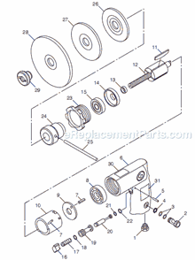 Part Location Diagram of G072185 Chicago Pneumatic Bearing-Ball